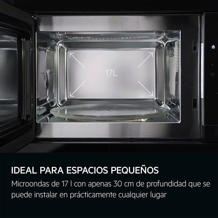 AEG Microondas Integrable TB6GM171DB SteamSet 17 L Grill 800 W Touch Negro - Imagen 3