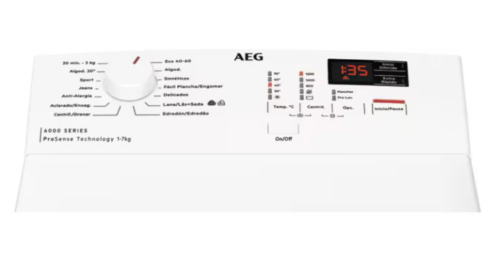AEG Lavadora Carga Superior LTA6K7230B 7kg Serie 6000 ProSense® Clase B - Imagen 2
