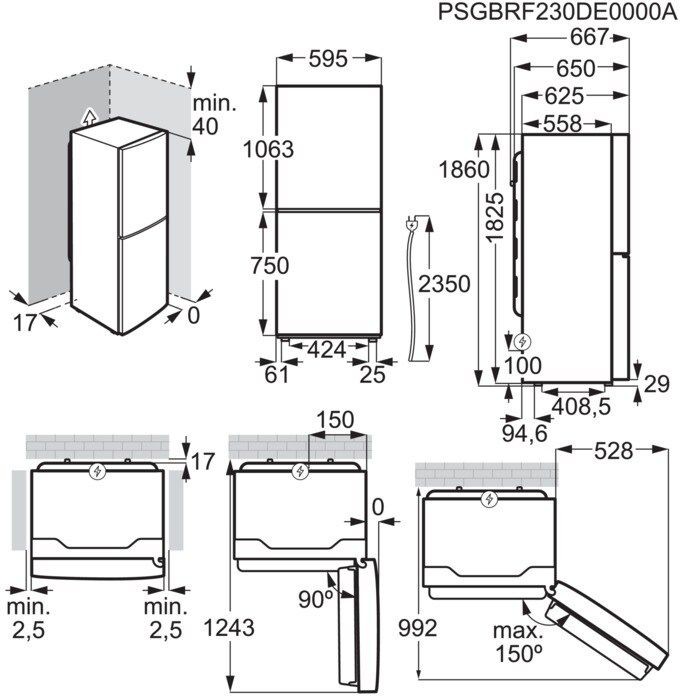 AEG Frigorífico Combi RCB632E9MU 186cm TwinTech® Total No Frost Serie 6000 - Imagen 5