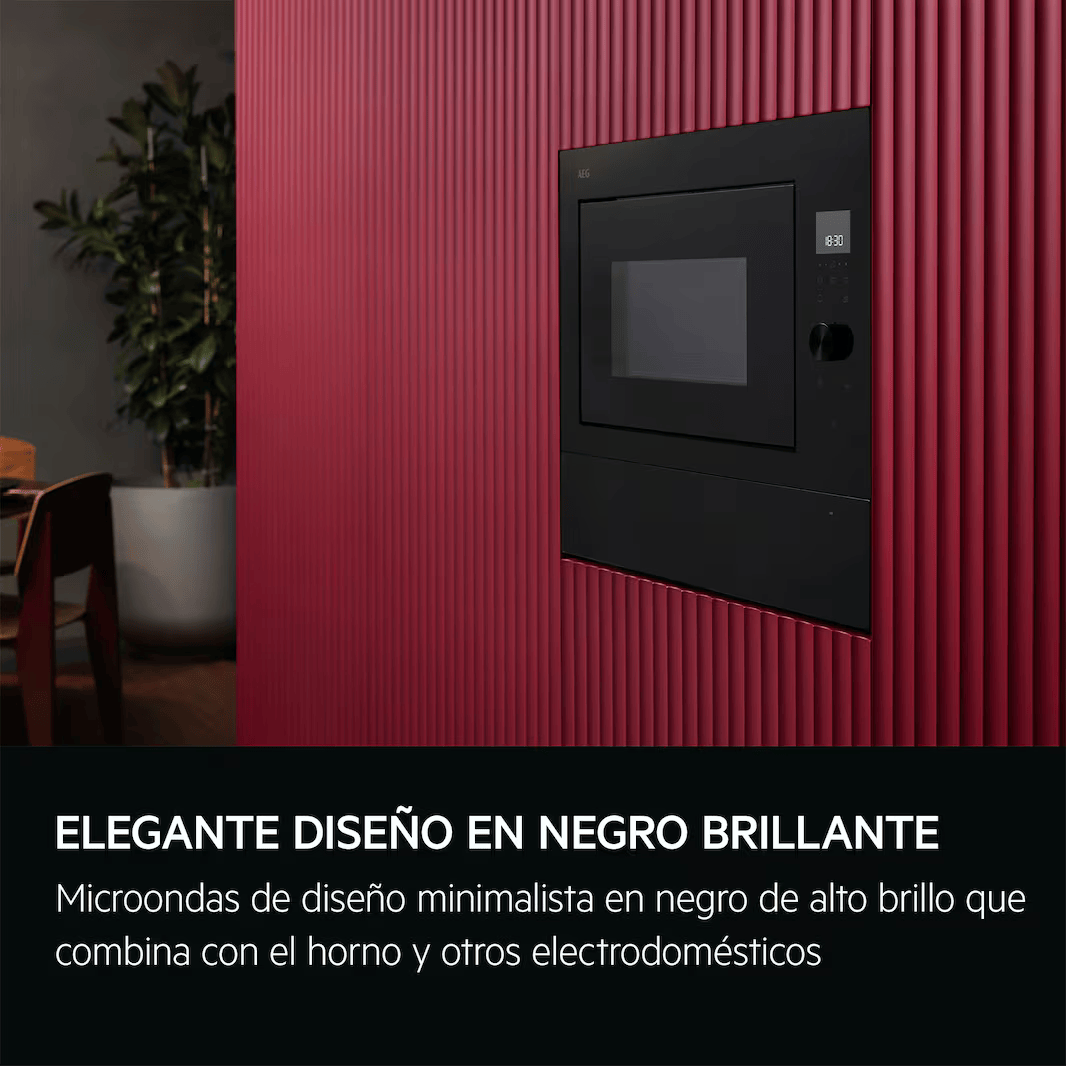 AEG HORNO-MICROONDAS OS5MG20EB INTEGRABLE NEGRO 20L - Imagen 2
