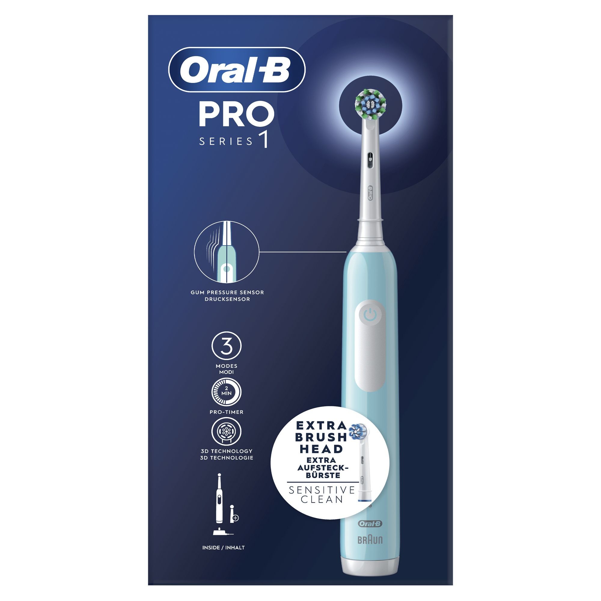 Braun Cepillo de Dientes PRO 1 D305.523.3 Azul Turquesa - Imagen 2