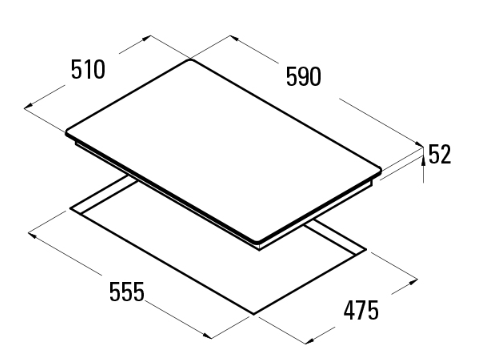 CATA CI 631 BK Negro Integrado 60 cm Encimera de gas 4 zona(s) - Imagen 2