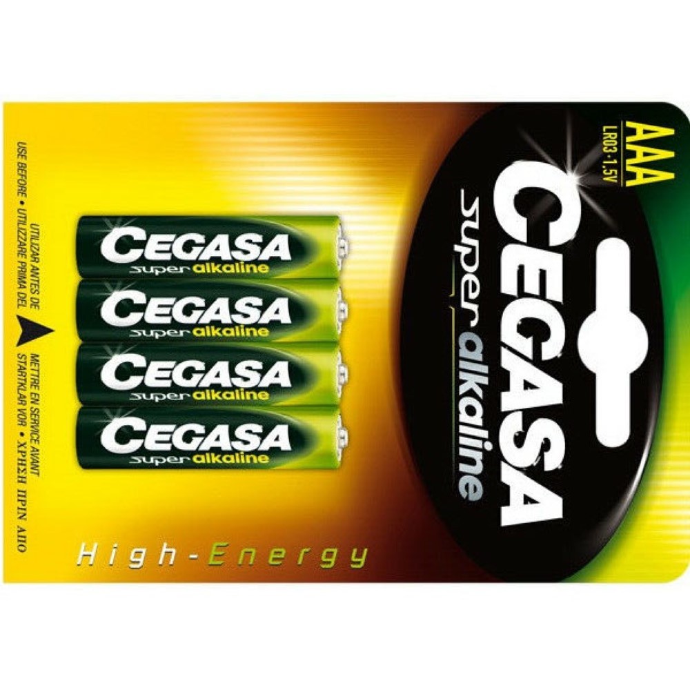 CEGASA PILA SUPER ALKALINE LR03 AAA 1.5V PACK 4 unidades - Imagen 2