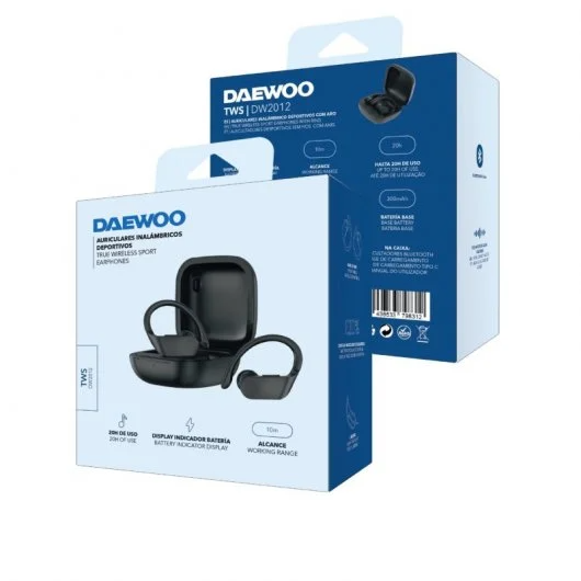DAEWOO AURICULAR DW-2012 TWS BLUETOOTH SPORT NEGRO - Imagen 2