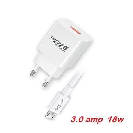 DIGIVOLT CARGADOR USB QC-2448 ULTRA RAPIDO + CABLE MICRO USB 3A 18w - Imagen 2