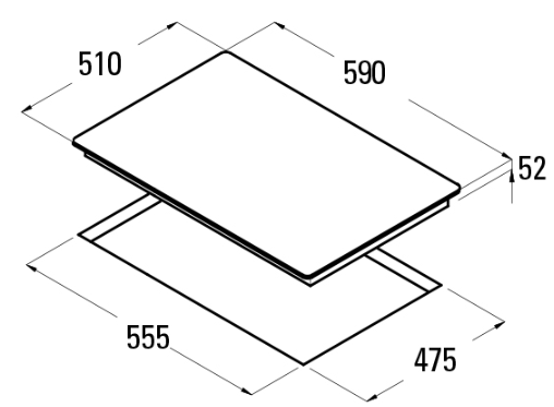 CATA CIB 6031 BK Negro Integrado Encimera de gas 4 zona(s) - Imagen 2