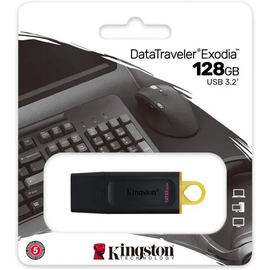 KINGSTON MEMORIA USB 3.2 128GB NEGRO DTX/128GB - Imagen 2