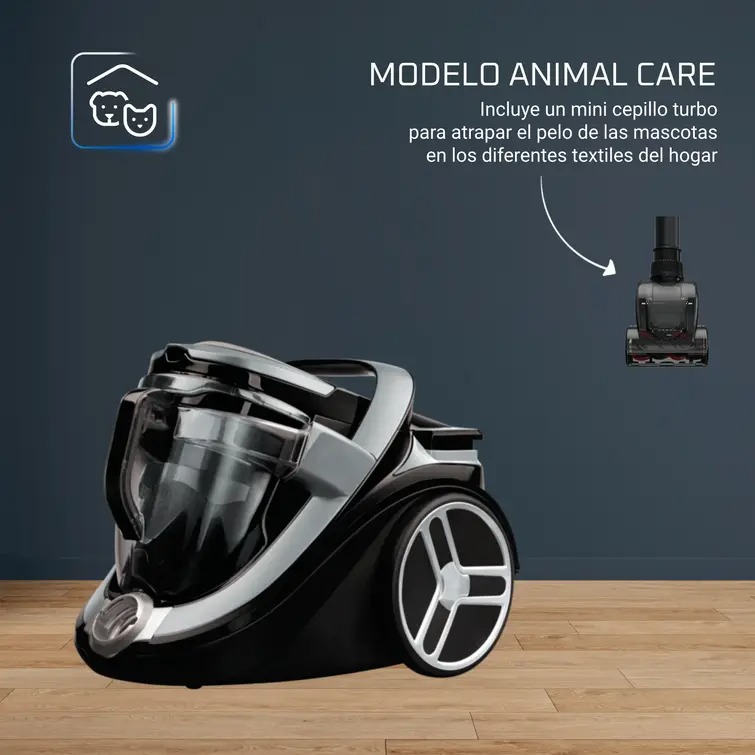 ROWENTA ASPIRADOR RO-7689EA TRINEO SIN BOLSA 2.5L SILENCE FORCE XXL 550W - Imagen 3