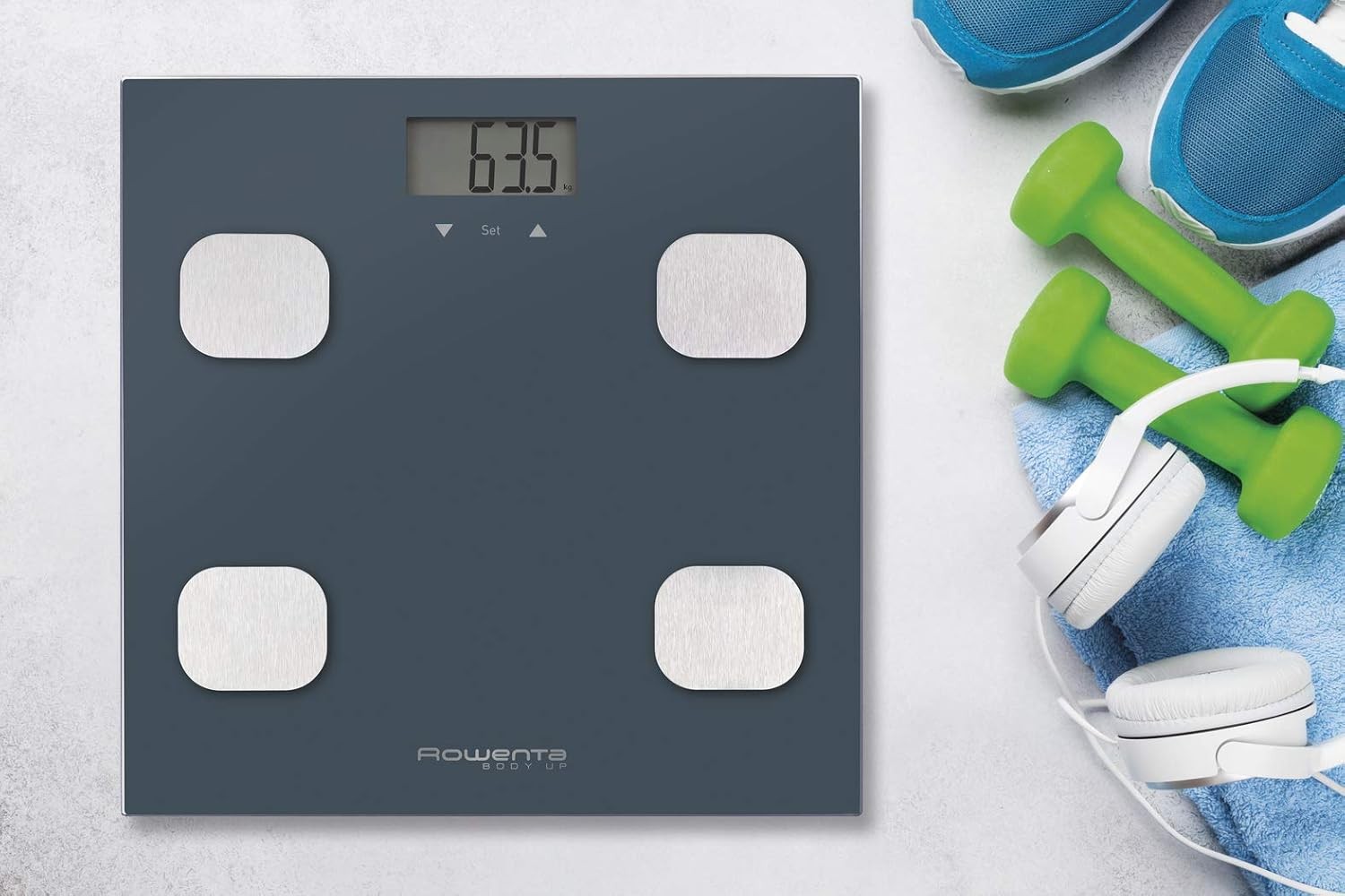 ROWENTA BASCULA BAÑO BR-2520 ANALIZADOR CORPORAL GRIS - Imagen 2