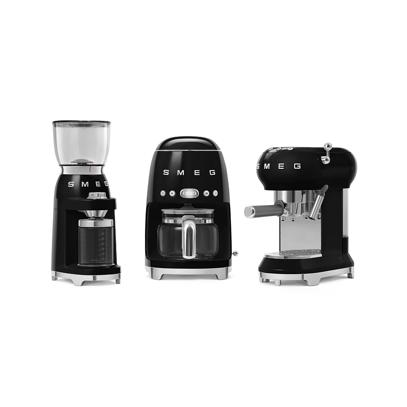 Smeg Molinillo de Café CGF11BLEU Multifunción Inox 350 g 150 W Negro Glossy - Imagen 6